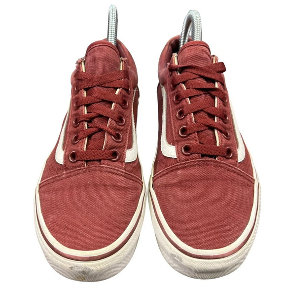 VANS Old Skool Burgundy Canvas Unisex Lace-Up Sneakers Men's 6/Women's 7.5 - Picture 3 of 8